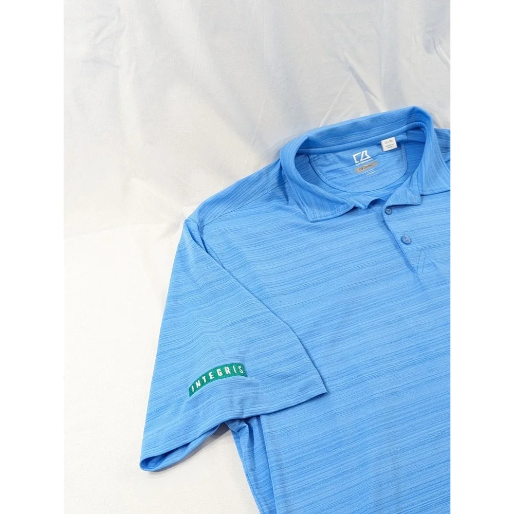 Cutter & Buck Oak Tree National  DryTec Senior Open 2014 Blue Heathered‎ XL